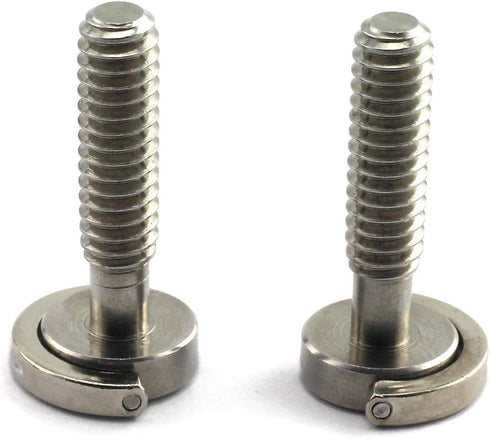 HJ Garden 2pcs D-Ring Stainless Steel Camera Fixing Screws, 1/4-20 Thread for Tripod Monopod QR Plate