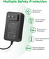 Arkare 12V 5A 60W 100-240V 12V 5Amp 4A 3A 2A 1A 5.5x2.5mm 3D 10TIPS 4.9FT Power Supply Adapter AC to DC Power Cord