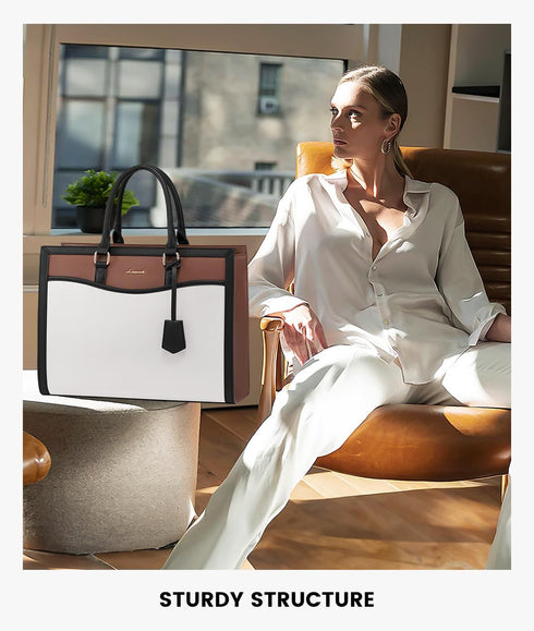 15.6 inch LOVEVOOK Laptop Tote Bag for Women, Office Work Bag Briefcase fit for Laptop, Large Capacity Teacher Bag
