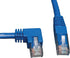 Tripp Lite Cat6 Gigabit Molded Patch Cable, RJ45 Left Angle M to RJ45 M, Blue, 10-ft.
