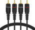 TNP RCA Cables 12ft - Gold Plated 2RCA Male to 2RCA Male Stereo Audio Cable for Home Theater