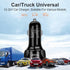 4 Port USB Fast Charging Car Charger, 3 * 2.4 A USB/1 PD20W LED Light, Compatible with iPhone 14 13 12 11 Pro Max,