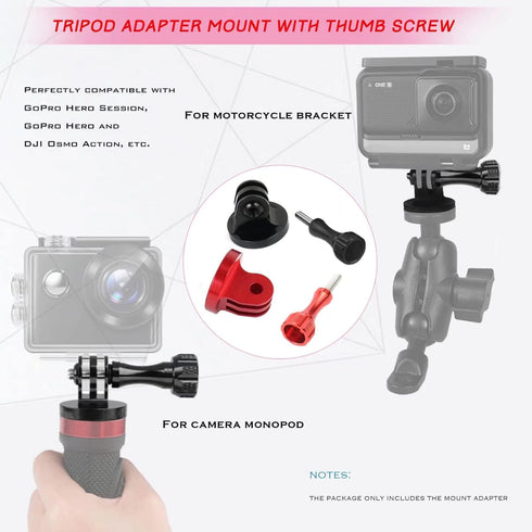 Aluminum Tripod Mount Adapter for GoPro, Action Camera, Threaded Mount Adapter, Two Groups