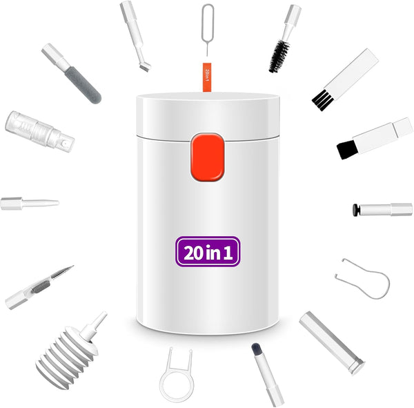 20-in-1 Cleaning Kit for Airpod Earbud, Cleaner Kit for MacBook Laptop Keyboard, Compatible with Computer PC Cell Phone