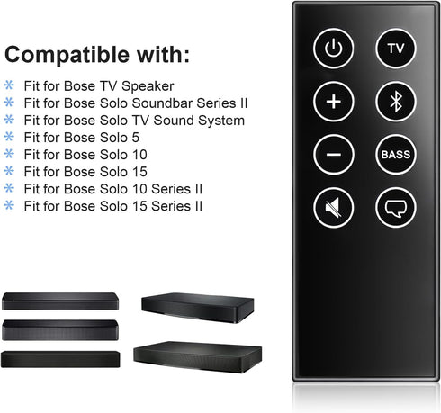 ?????? Remote Control Replacement for Bose Solo 5 10 15 Series II TV Sound System 418775 410376 431974 740928-1120 838309-1100, for Bose TV Speaker and Solo Soundbar Series II