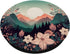 Boho Chic Floral Moon Mountain Forest Nature Cute Pastel PopSockets Standard PopGrip