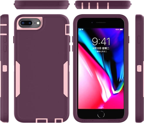 Asuwish Phone Case for iPhone 6plus, 6splus, 7plus, 8plus, with Screen Protector Cover and Cell Accessories, Protective
