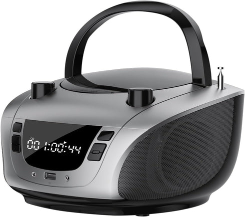 LONPOO Portable CD Boombox -FM & AM Radio, CD Player, Bluetooth, USB, MP3,