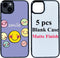 JUSTRY 5 Sets Sublimation Blanks Phone Case - Bulk Covers for Apple iPhone 15, 6.1-Inch (2023), DIY Customizable