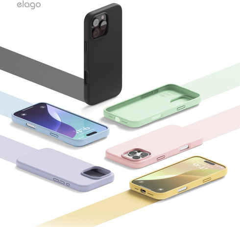 elago 16 6.9 inch Compatible with iPhone Pro Max Case, Premium Liquid Silicone Case, Full Body Protective Cover
