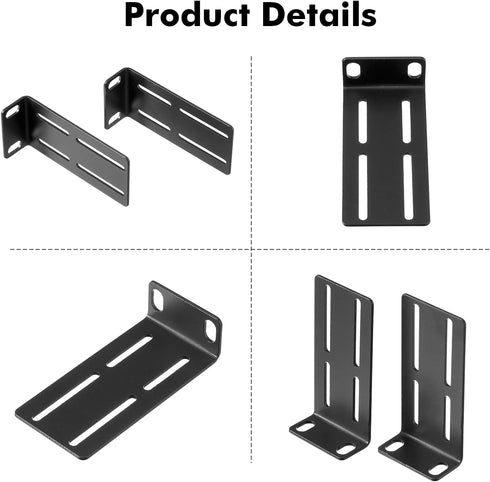 MokerLink Adjustable Rack Mount Ear for 17.3 inch Switches, Compatible with HP/HPE/ProCurve/Aruba Network Switch