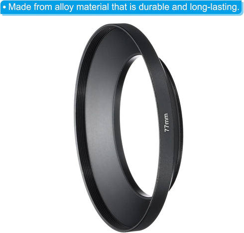 PATIKIL 77mm Lens Hood, Wide Angle Matte Surface Anti-reflective Hood with Cleaning Cloth for Camera