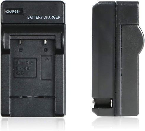 LI-40B LI-42B LI-40C Battery Charger for Olympus FE-240, FE-280, FE-290, and More Digital Cameras