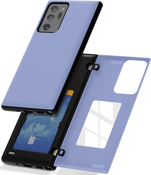 GOOSPERY for Samsung Galaxy Note 20 Ultra 6.9"(2020) Card Holder Wallet Case with Magnetic Door Closure, Lilac Purple