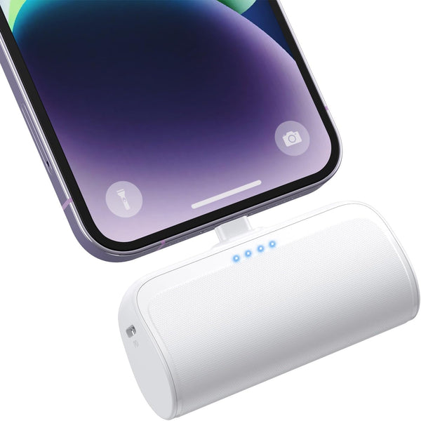 Mini Portable Charger Power Bank for iPhone, 5200mAh Ultra-Compact PD Fast Charging Battery Pack, Compatible
