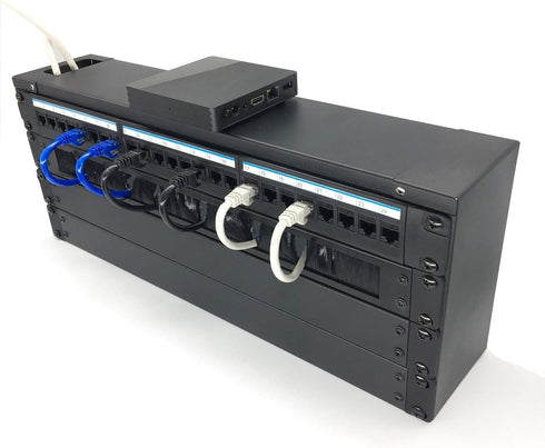 JINGCHENGMEI 2 Pack-1U 19-inch 19" (BF01UAB2PC) Brush Panel Rack Mount Disassembled Cable Management Panel with Brush