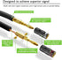 GearIT 14AWG Heavy Duty Braided Speaker Wire Cable (25 Feet) with Dual Gold Plated Banana Plug Tips - In-Wall CL2