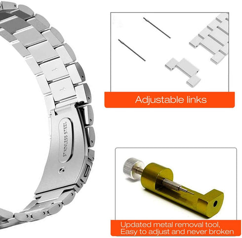 Abanen Stainless Steel Watch Bands for Garmin epix Pro 42mm / Fenix 8 43mm / Fenix 7S, 20mm Adjustable Strap
