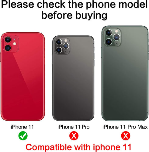2PCS ASDAWN Back Camera Lens Glass Replacement for iPhone 11, Pre-Installed Adhesive, Installation Manual + Repair Tool