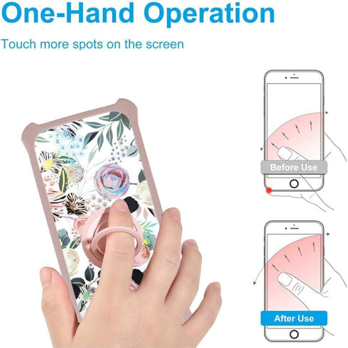 jioeuinly Orbic Myra 5G Phone Case, Colorful Reflect Light, with Tempered Glass Screen Protector, Hard PC + Soft