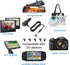 12V Car Charger with 5V Dual USB Ports and 5 Connectors for Radar Detector, Portable Air Pump, 6.6ft Cable