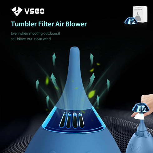 VSGO V-B012E Camera Cleaning Blower with Filter, Tumbler Design for Nikon, Sony, Canon Lens & Sensor Cleaning