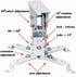 VideoSecu 26.7" 44 lbs (20 PJ2W 1CA Swivel Tilt Universal Projector Ceiling Mount Bracket Fits Flat and Vaulted Ceiling