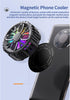 Mobile Phone Cooler, Rechargeable Semi Conductor Cell Phone Radiator with Colorful LED Light, Universal Magnetic Phone
