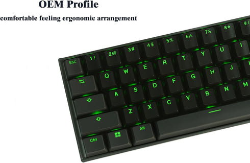 Happy Balls Keycaps, Backlit ABS Doubleshot Shine Through Keycap Set for Cherry MX OEM US Layout Key Caps (Black and