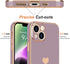 Teageo iPhone 14 Case - Cute Lavender Love Heart, Luxury Electroplate, Soft Bling, Shockproof, Full Camera Protection.