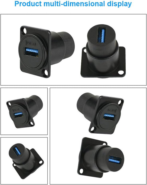 Toronce USB3.0 D Series Panel-Mount Connector - D-USB-3.0 Pass Through Connector