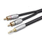 Primeda Audiophile Audio Cable Stereo 3.5mm Male to 2 RCA Male for MP3, CD, Speakers, Home Theater