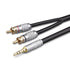 Primeda Audiophile Audio Cable Stereo 3.5mm Male to 2 RCA Male for MP3, CD, Speakers, Home Theater