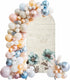 Duskova Living 4 Victorian Style Arch Backdrop Cover FT, Vintage Blue Flowers Broccoli Wedding Arch Cover Stretchy