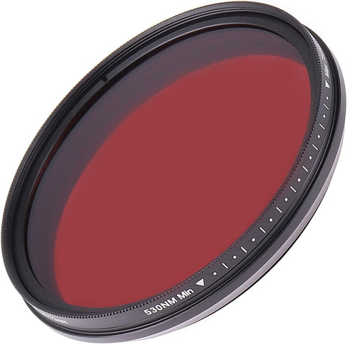 Runshuangyu 6 in 1 Infrared IR Pass X-Ray Lens Filter, Adjustable 530nm to