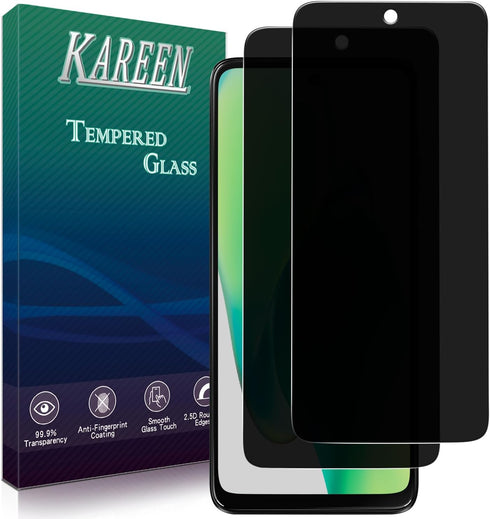 KAREEN 2 Pack Privacy Screen Protector for Motorola Moto G 5G (2025)