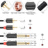 J&D Dual 1/4 inch TS to Dual RCA Stereo Audio Interconnect Cable - Gold Plated 9 Feet Adapter Cable
