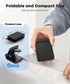 Fast Wireless Charger for Samsung - 2 in 1 Foldable Travel Charging Station, Compatible with Samsung Galaxy Z Flip
