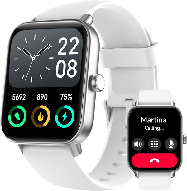 Fitpolo Smart Watch for Men Women, 1.8” Touchscreen, Bluetooth Call, Alexa Built-in, IP68 Waterproof Fitness Tracker
