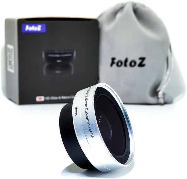 FotoZ 40.5mm 0.75x Mini Wide Angle Conversion Lens with Macro for Sony ZV-1F ZV-E10 Accessories