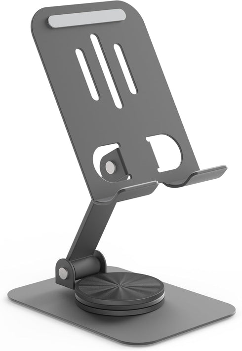 HZZADZXW Metal Cell Phone Stand for Desk, Multi-Angel Adjustable 360 Rotation Non-Slip and