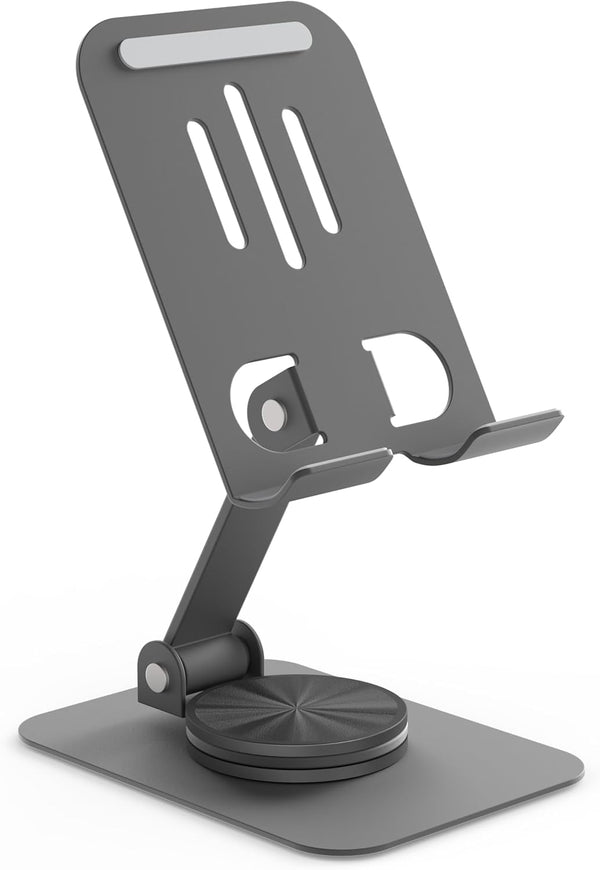 HZZADZXW Metal Cell Phone Stand for Desk, Multi-Angel Adjustable 360 Rotation Non-Slip and