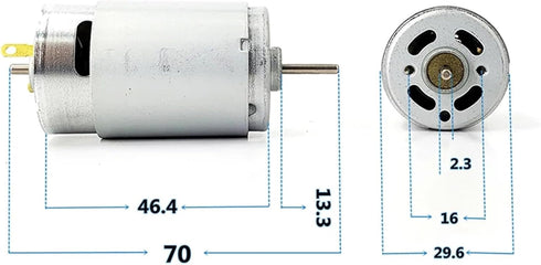 WVCLTVJA RP390-ST/23115 28mm 12V 14V 18V 8100RPM Standard Motor Mini Electric Motor DC Carbon Brush Motor DIY Hobby Toy