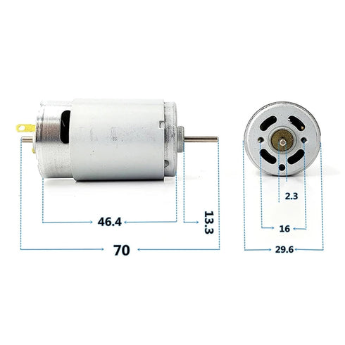 XVFSPWP RP390-ST/23115 28mm 12V 14V 18V 8100RPM Standard Motor Mini Electric Motor Carbon Brush Motor DIY Hobby Toy Car