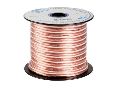 Monoprice Select Series 14 Gauge AWG Speaker Wire/Cable - 50ft Durable Plastic Jacket for Home Theater and Car Audio