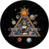 Spiritual Astronaut Meditates In Space, Galaxy PopSockets Adhesive PopGrip