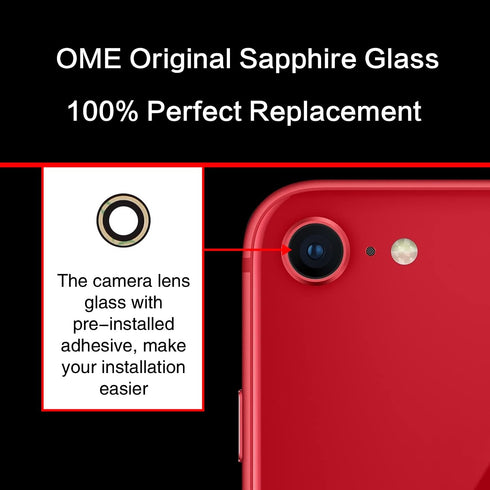 2PCS ASDAWN Back Camera Lens Glass Replacement for iPhone 8 4.7 Inches with Pre-Installed Adhesive