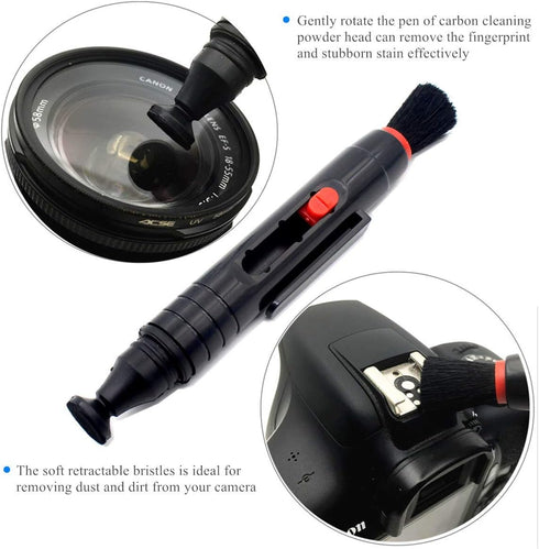 Camera Cleaning Kit for DSLR Mirrorless Cameras Sensor Cleaning and Lens Cleaning with Carry Bag for APSC-Camera