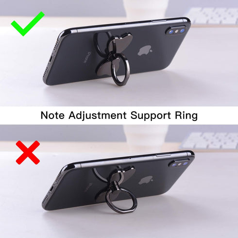 pzoz 360 Metal Cell Phone Finger Ring Stability Holder Back Stand Collapsible Hand Grip Knob Loop Car Mount Hook