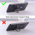 pzoz 360 Metal Cell Phone Finger Ring Stability Holder Back Stand Collapsible Hand Grip Knob Loop Car Mount Hook